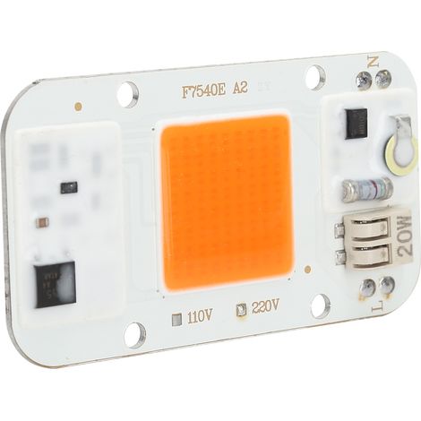 Puce LED haute pression 220 V, sans pilote, source lumineuse COB, LED intégrées pour lampes de croissance végétale, 20 W (1/5)
