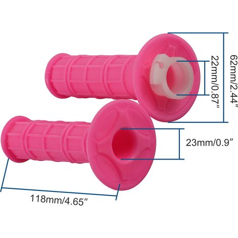 Pink universal handle with half-pattern design - handle for PITBIKE/ATV/motorcycle (1/4)