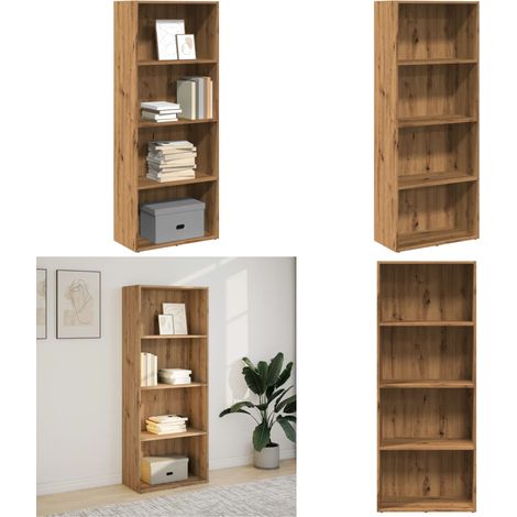 vidaXL Bibliothèque chêne artisanal 60x30x152 cm bois d'ingénierie
