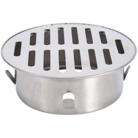 Siphon de Sol en Acier Inoxydable, Balcon Évier Rond Anti-Blocage Siphon de Sol Amovible pour Jardin Extérieur Tuyau d'Évacuation Tuyau d'Échappement Toit Balcon Utilisation(110 Flat Mouth) (1/5)