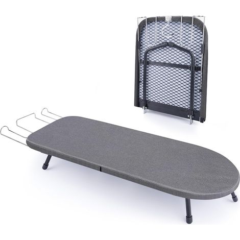 Mini planche à repasser de table avec repose-fer, mini planche à repasser robuste avec housse résistante à la chaleur, petite planche à repasser portable pliable pour dortoirs, appartements et voyages