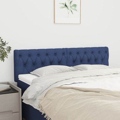 Kopfteile Blau 160x7x78/88 cm Stoff