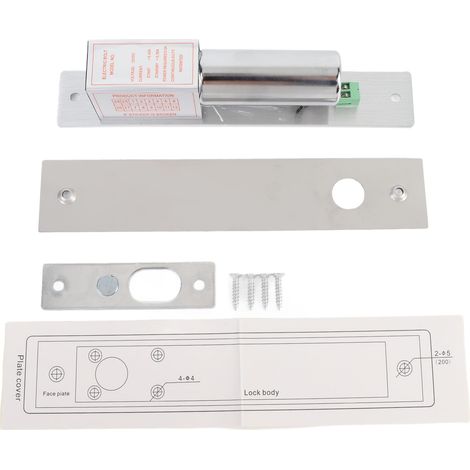 Serratura elettrica a catenaccio da 12V, in alluminio e acciaio inox, catenaccio a induzione magnetica autobloccante per sistemi di controllo accessi. (1/5)