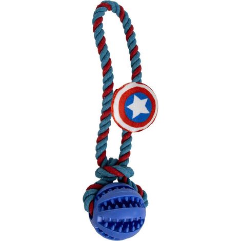 Avengers Hundespielzeug Ball mit Seil – Für Zerrspiele & Wurfspaß