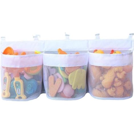 Red de almacenamiento para juguetes de baño，bolsa de almacenamiento para clasificar juguetes，impermeable y transpirable (1/5)