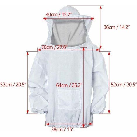 Veste d'apiculteur, Bee Guard professionnel, Chapeau d'apiculteur avec voile amovible, Costume d'abeille zippé pour apiculteurs--TRIMEC