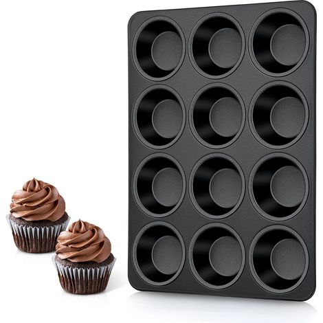 Moule à muffins anti-adhésif pour 12 muffins,35x26.4cm,- (1/5)