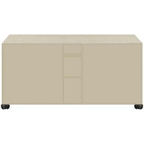 Rechteckige Gartenmöbelabdeckung 87x87x77cm, Schutzhülle für Gartenmöbel, 420D Oxford-Gewebe, wind-, regen-, UV- und reißfest (Beige)