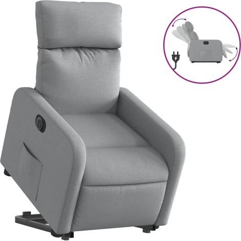 Maison Exclusive - Relaxsessel mit Aufstehhilfe Elektrisch Hellgr