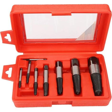 Piece Screw Extractor Set: Damaged Screw Extractor, Stripped Screw Extractor, Broken Bolt Extractor, Water Pipe Extractor, for Home, Automotive, and Construction Workers (1/5)