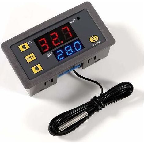 1 Pièce W3230 AC 110V-220V Régulateur de température numérique, Interrupteur de Commande de Thermostat à Affichage numérique 20A avec sonde de capteurs NTC 10K (1/5)