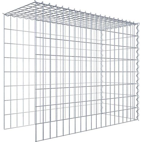 Gabiondeco - Gabion - Element de prolongation en hauteur et en longueur 100 cm x 80 cm x 40 cm (L x H x P). maille 5 x 10 cm. Spirale. Attention il manque deux gril... (1/5)
