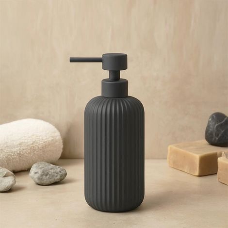 Exagonshop Dispenser portasapone liquido da appoggio in ceramica