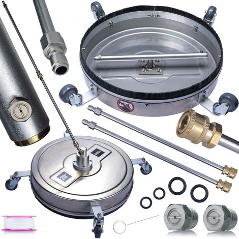 Spazzola Professionale T-Racer 20" – Acciaio Inox, 275 Bar  Compatibile con Idropulitrici 1500-4000 PSI  Pulizia Superfici Grandi