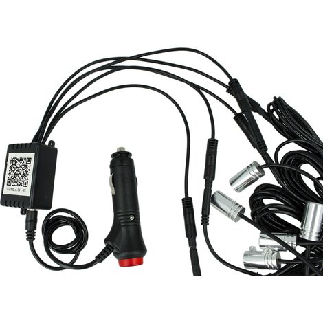 Kit Stringa EL Striscia Neon Led RGB Bluetooth APP Per Android Sensore Musica Con 5 Led Potente (1/3)