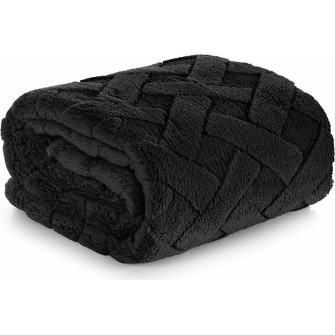 Manta Caro negra 200x220 geométrica (1/5)