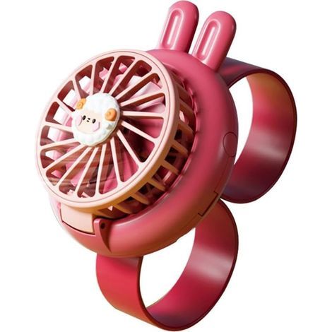 Mini ventilateur de poignet pour enfants, rechargeable par USB, pour étudiants, montre-ventilateur portable d'extérieur, cadeau personnel, cadeau de voyage - lamb (1/4)
