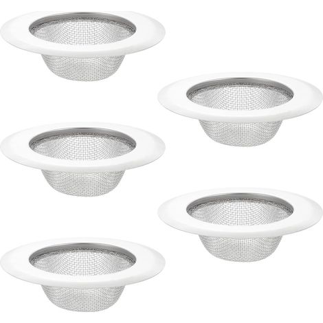 5 Pcs Filtre à Évier, Filtre de Vidange en Acier Inoxydable de 7.5cm, Passoires D'évier pour Douche, Filtrage d'Evier, pour Douche, Baignoire, Cuisine (1/5)