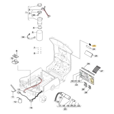 Scheda emergency robot modelli AUTOCLIP522 ORIGINALE STIGA 112600141/0