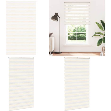 vidaXL Zebrarollo Marmorbeige 130x230cm Stoffbreite 125,9 cm Polyester (1/5)