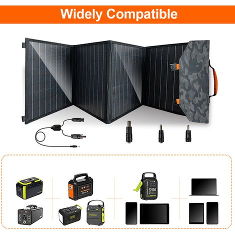 Chargeur de panneau solaire pliable Portable 100W 18V, alimentation de secours pour Camping en plein air voyage (1/5)