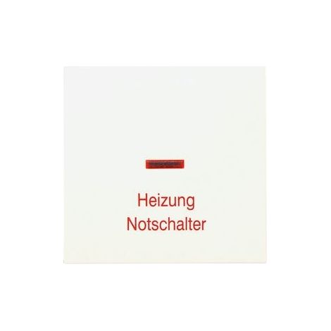Interrupteur d’urgence chauffage  voyant, System 55 blanc pur brillant