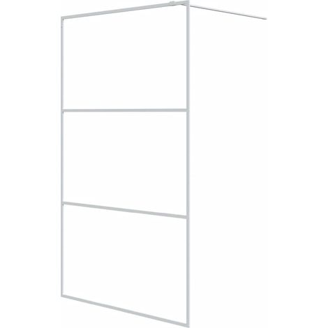 Maison Exclusive - Parete Doccia Walk in Bianca 115x195 cm Vetro Trasparente ESG