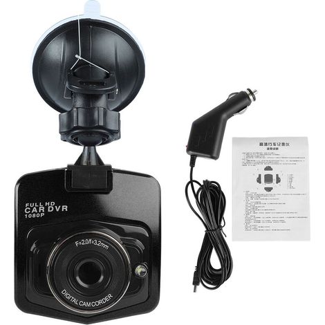 Jeffergarden 2.4in Car Dashcam 1080P Night Vision Shaking Proof Long Standby Dashboard Camera Driving Recorder Noir (1/5)