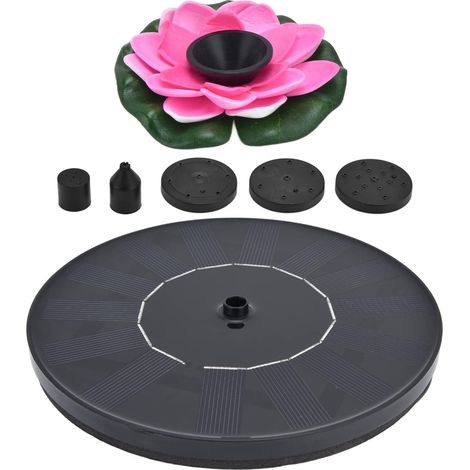 Fontaine Solaire Flottante, Mini Pompe Fontaine d’Eau 16cm, Écologique Sans Batterie - Design Compact, 4 Modes de Jet, Pour Jardin, Bassin et Bain d’Oiseaux (Pour agrandir) (1/5)