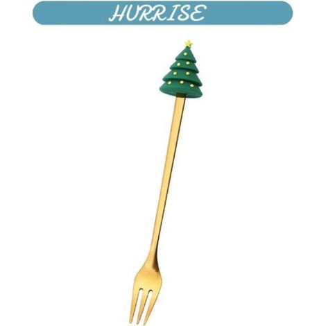Cuillère Fourchette Noel - Acier Inoxydable - Ensemble Decoration Table Noel - 4 Pièces (1/5)