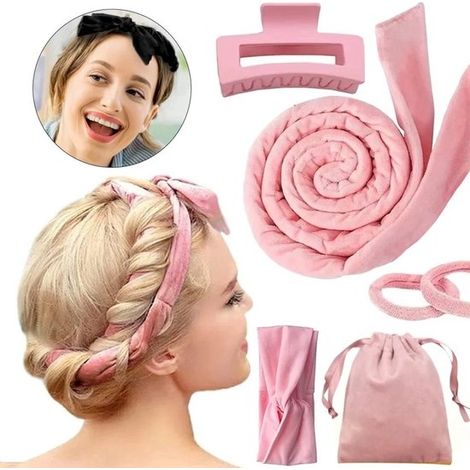 Ce kit de trois fers à friser sans chaleur comprend des pinces à cheveux antidérapantes et convient aux cheveux mi-longs à longs (1/5)