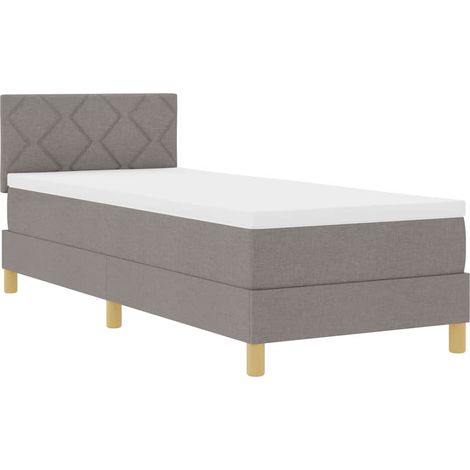Maison Exclusive - Cama Box Spring LED con tiras LED Taupé 80 x 2
