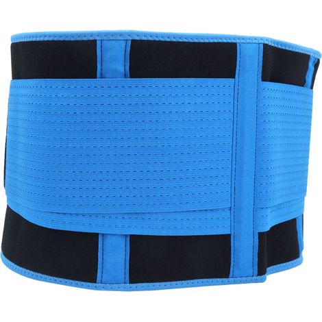 Ceinture de Sport en Tissu Aéré avec Soutien Lombaire Réglable, Modèle Bleu Taille L (1/5)