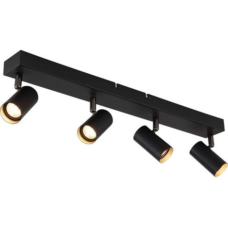 Deckenleuchte LED Deckenlampe Wohnzimmerlampe Metall schwarz schwenkbar L 56 cm