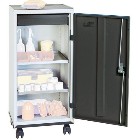 Stumpf Werkzeug- und Materialschrank Serie 3000 lichtgrau / anthrazitgrau + 1 Schublade 100 mm + 2 Auszugsböden Rolluntersatz - 3093171 (1/5)