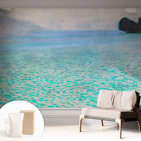 Papier peint intissé décoratif avec motifs pour salon et chambre a motif - Colle incluse gratuite Eau turquoise 312x219 cm (1/5)