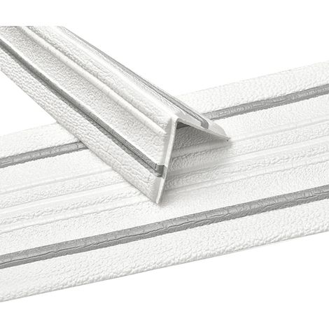 Plinthe souple autocollante blanche avec ligne grise, moulure flexible pour mur, plinthe de finition, bordure murale, moulure de plafond