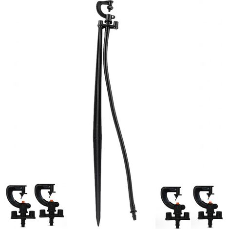 10 Stück Mikrosprinkler 180º für Bewässerung, Reichweite 2-2,5m mit 40cm Spike