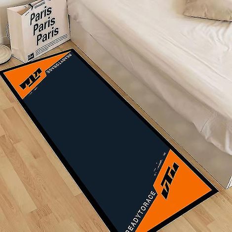 Tapis de présentation pour moto A2 (50 x 160 cm) : antidérapant, idéal pour les courses de motos Honda, Kawasaki, Yamaha, BMW et Suzuki. Décoration de sol pour la maison. (1/5)