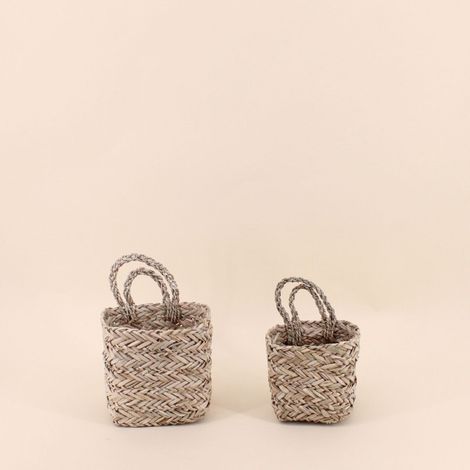 Lot de 2 paniers en fibres naturelles