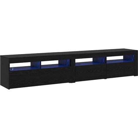 Meubles TV 2 pcs,Banc TV,Armoire TV Chêne noir 210 x 35 x 40 cm Bois d'ingénierie CFW985534 (1/5)