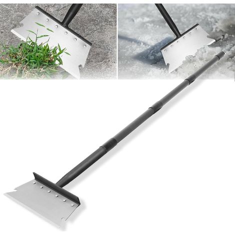 Pelle de Nettoyage de Jardin, Pelle de desherbage avec Manche 148 cm, Pelle Plate réglable pour Le désherbage, Le Nettoyage, grattoir à Neige et à Glace pour l'entrée de Garage (1/5)