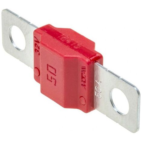 Fusible à lame 50A – Tension 32V – Capacité d'interruption 2000A – Matériau PA66 – Pour environnements jusqu'à +125°C – MTA