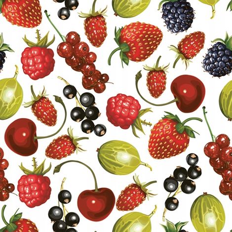 Servilletas de frutas veraniegas para cumpleaños, 33x33cm, 20 unidades.