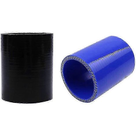 Tuyau d'admission d'intercooler droit en silicone Max 51-102 mm noir/bleu (1/5)