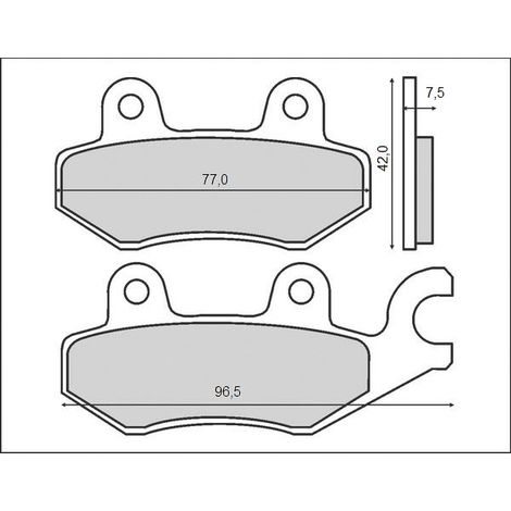 PASTILLAS DE FRENO BRENTA KH165 / KH215 (ORGÁNICAS)