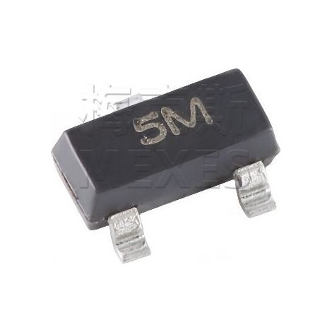 Composant électronique à puce de diode de protection ESD unidirectionnelle Changdian CESD5V0AP 5M SOT-23 5V, 5 unités.