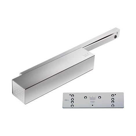 Ferme-porte TS 91 B Contur Pack Métal force 3 fixe avec bras à glissière blanc RAL 9016 - DORMAKABA