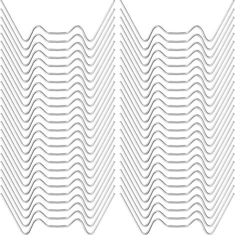 Lot de 100 clips en W, acier inoxydable 304, fixation vitrage, pour serre aluminium, résistance intempéries