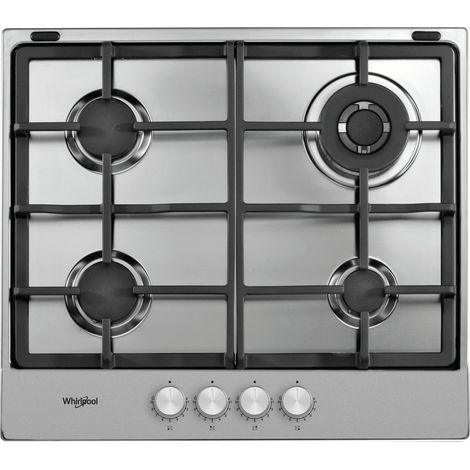 Whirlpool TGML 661 IX Edelstahl Einbau-Gasherd 58 cm 4 Brenner
